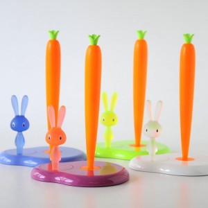 Kitchen Roll Holder Bunny & Carrot Alessi ASG42/H GR 