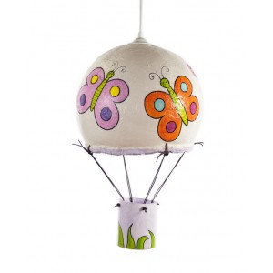 Παιδικό Φωτιστικό Οροφής Αερόστατο Πεταλούδες