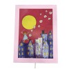 Φωτιστικό Τοίχου  Ξύλινο - Κορίτσι Φεγγάρι  Χειροποίητο Harti Χαρτί 44 x 32 x 4.5 εκ.  Παιδί