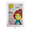 Φωτιστικό Τοίχου  Ξύλινο - Κοριτσάκι Πεταλούδα Χειροποίητο Harti Χαρτί 44 x 32 x 4.5 εκ. Παιδί
