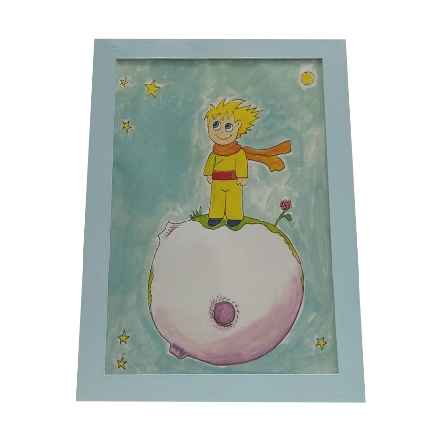 διακοσμηση - Φωτιστικό Τοίχου  Ξύλινο - Μικρός Πρίγκιπας  Χειροποίητο Harti Χαρτί 44 x 32 x 4.5 εκ. Παιδί