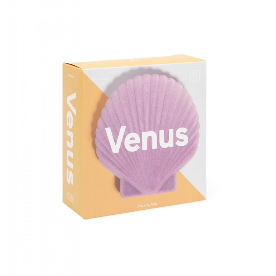 Κοσμηματοθήκη Κοχύλι Velvet Λιλά Venus DOIY Οικιακά - Είδη Σπιτιού