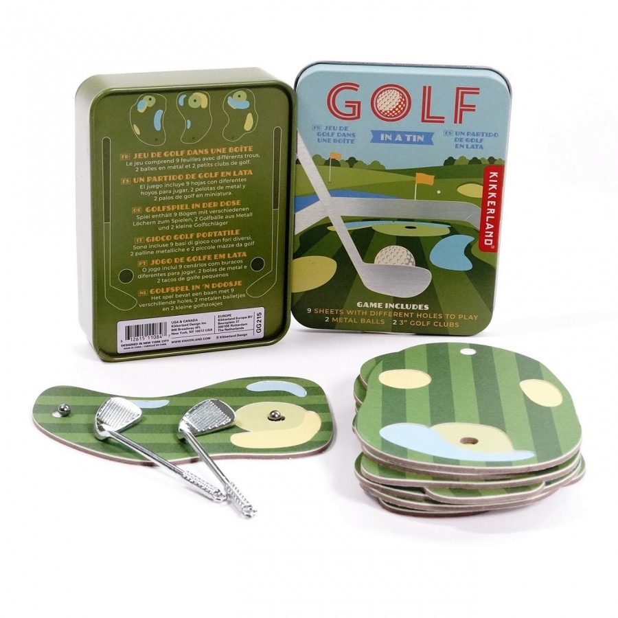 Γκολφ Παιχνίδι Μίνι Επιτραπέζιο σε  Μεταλλικό Κουτί Golf in a Tin  GG215 Kikkerland +8 Γραφείο