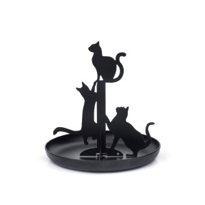 Jewellery Stand Black Cats Kikkerland JK14
