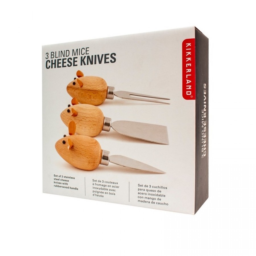 Σετ 3 Μαχαιριών Για Τυρί Σε Σχήμα Ποντικιού KIKKERLAND CHS08 Οικιακά - Είδη Σπιτιού