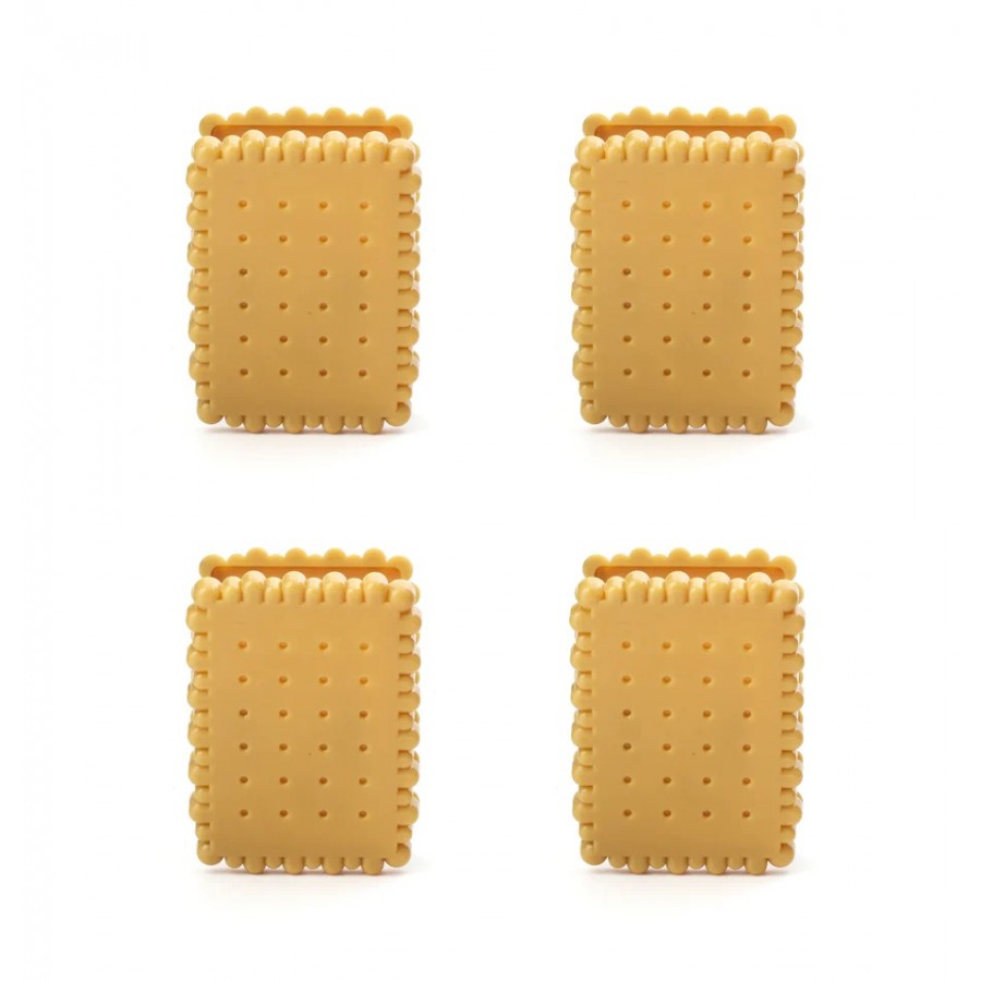 Κλιπ για Συσκευασίες Τροφίμων  Μανταλάκι Βάφλα Σετ 4τμχ. Waffle Bag Clips Kikkerland BC20 Γραφείο