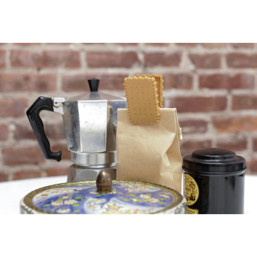 Κλιπ για Συσκευασίες Τροφίμων  Μανταλάκι Βάφλα Σετ 4τμχ. Waffle Bag Clips Kikkerland BC20 Γραφείο