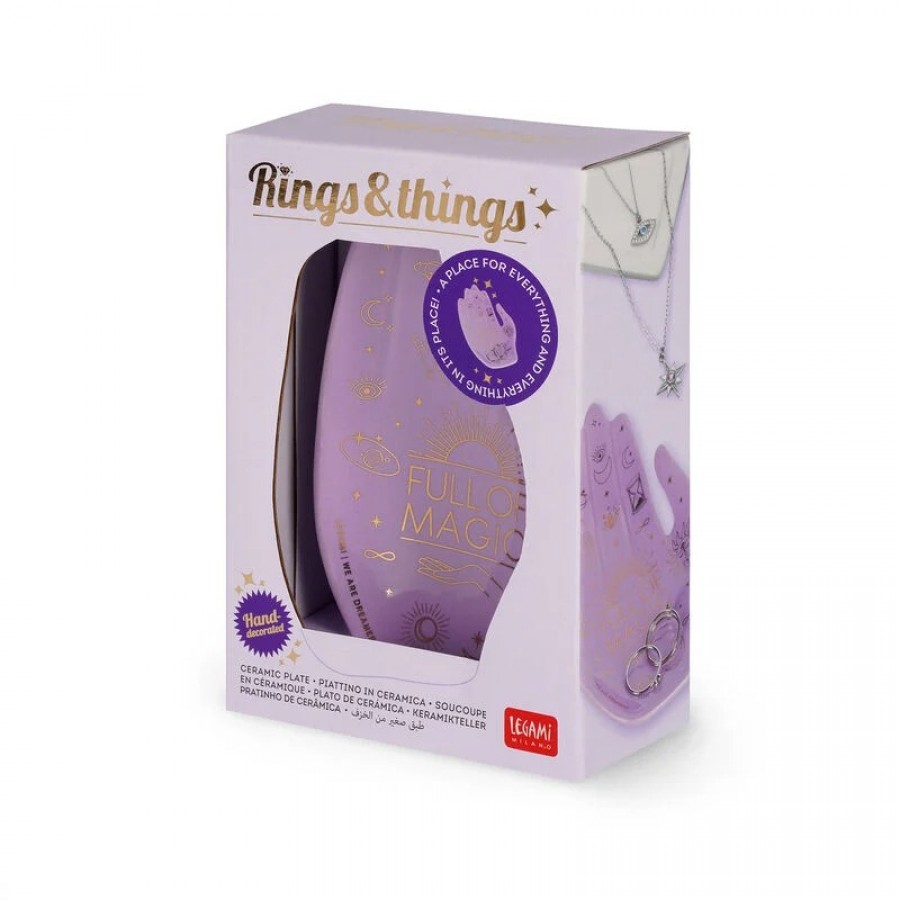 Κεραμικό Πιάτο Βάση Για Κοσμήματα Χέρι Rings & Things Full of Magic Legami CPL0005 Stand Κοσμημάτων