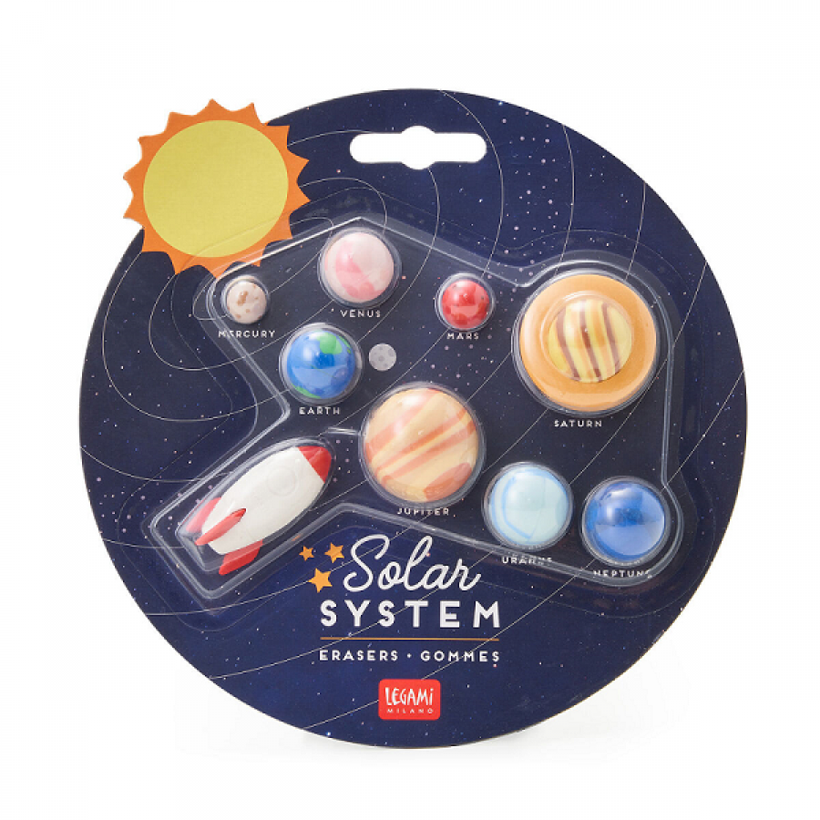 Γόμες Ηλιακό Σύστημα  Γόμες Solar System set of 9 Eraser Legami Παιδί