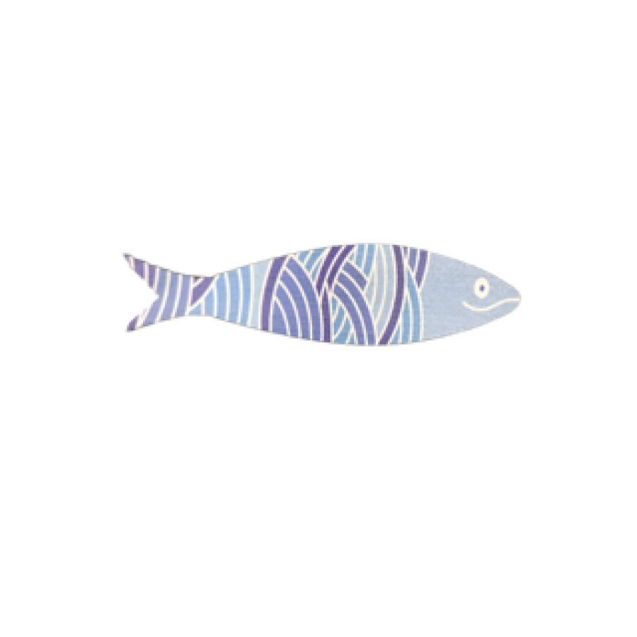 Mediterraneo - Ξύλινο Μαγνητάκι Γαλάζιο Ψάρι - 05.21.0022 ΔΩΡΑ