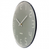 Ρολόι Τοίχου Nextime - Shade - Μέταλλο Γυαλί Θολωτό- Γκρι -   3299GS  - Ø35cm  Σαλόνι