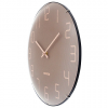 Ρολόι Τοίχου Nextime - Shade - Μέταλλο Γυαλί Θολωτό - Ροζ -  3299RZ  - Ø35cm  Σαλόνι