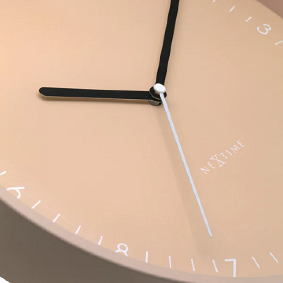 Ρολόι Τοίχου Nextime - Berlin -Μεταλλικό- Ροζ - 3305RZ  - Ø30cm  Σαλόνι