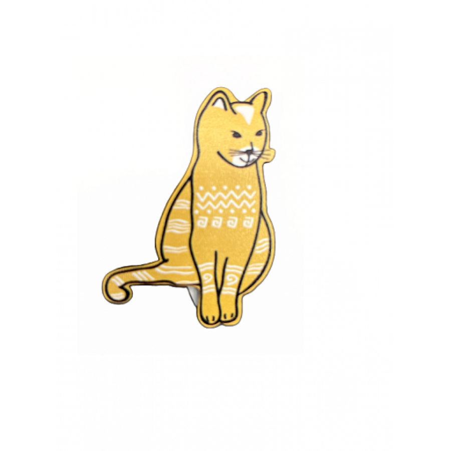 Ploos Design - Ξύλινο Μαγνητάκι Γάτα του Αιγαίου- 90109 ΔΙΑΚΟΣΜΗΣΗ