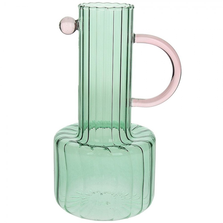 Βάζο Γυάλινο Πράσινο Ροζ Glass Design Tognana Δώρα Γάμου